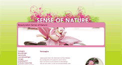 Desktop Screenshot of beautysalonsenseofnature.nl